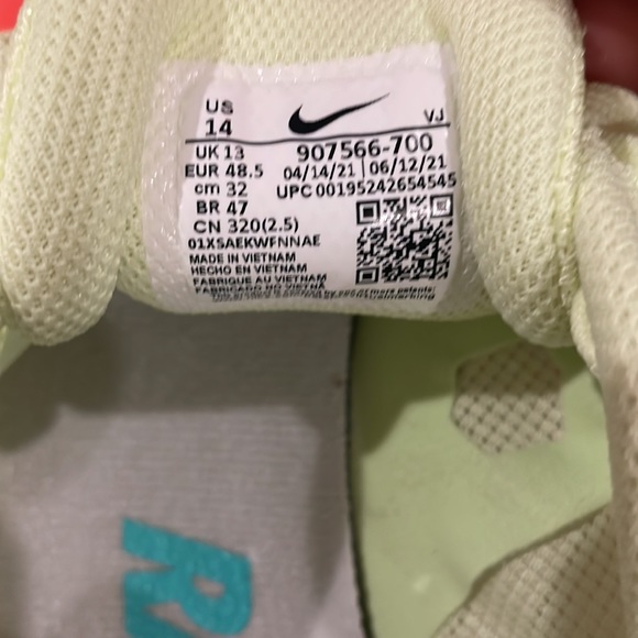 Nike Zoom Rival D Men Track Racing Spikes Barely Volt Green Sz 14 907566-700 NEW - Picture 5 of 5